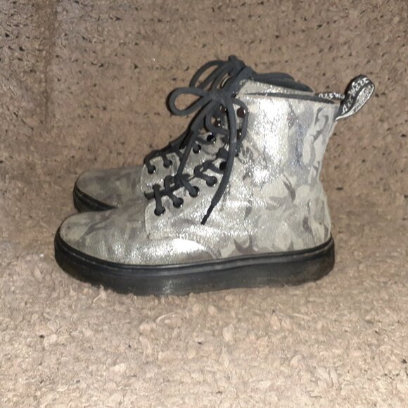 DOC/DR. MARTENS-Rare Metallic “British Camo”-Suede Uppers-Sz 37/6-Excellent - Picture 2 of 7